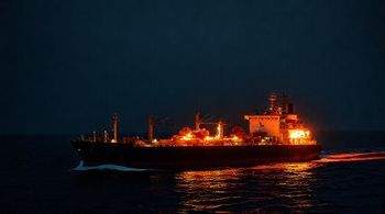 Из-за внешнего воздействия в Черном море загорелся танкер.